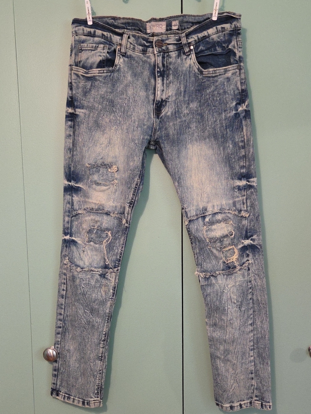 FWRD Denim Factory Distressed Blue Jeans Size 36 Slim Fit
